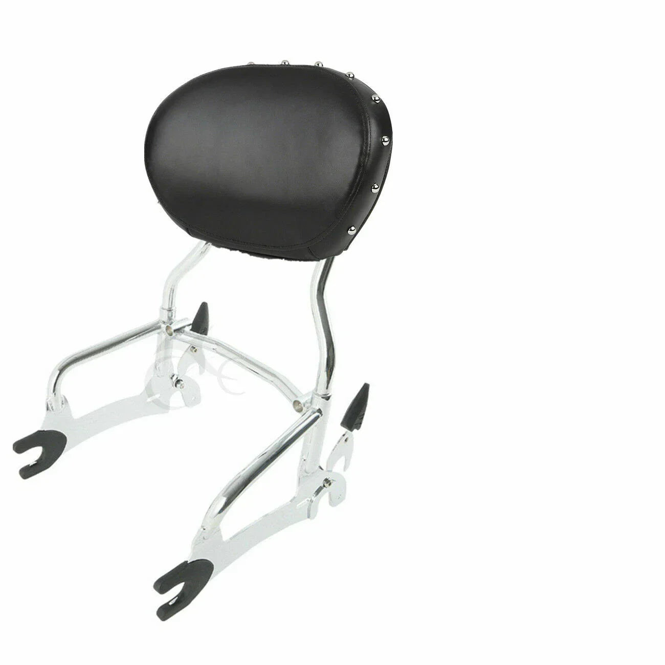 Chrome 12" Sissy Bar Black Backrest Mount Spools for Indian Chieftain (14-22)