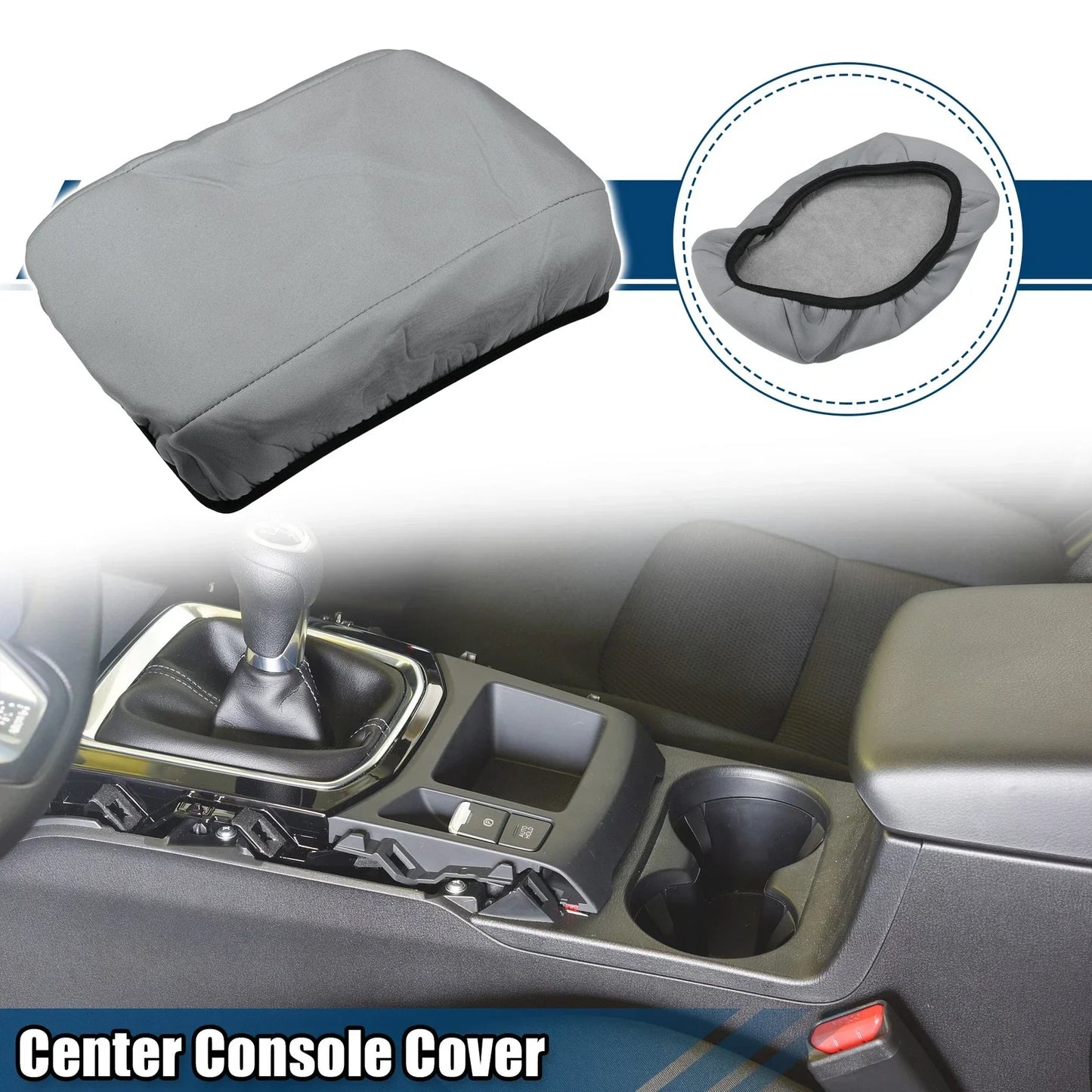 Center Console Armrest Cover for Honda Civic 2006-2013 Neoprene Gray