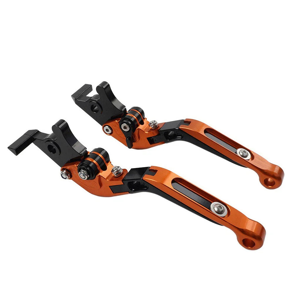 Orange Extendable Brake Clutch Levers for Suzuki GSXR750, 600, KATANA, V-STROM