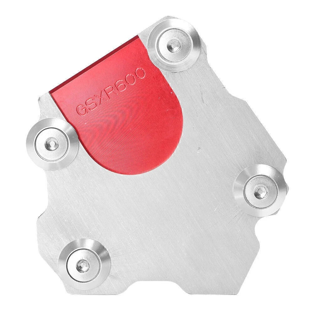 Red Aluminum Alloy Kickstand Side Stand Pad Extension for Motorcycle