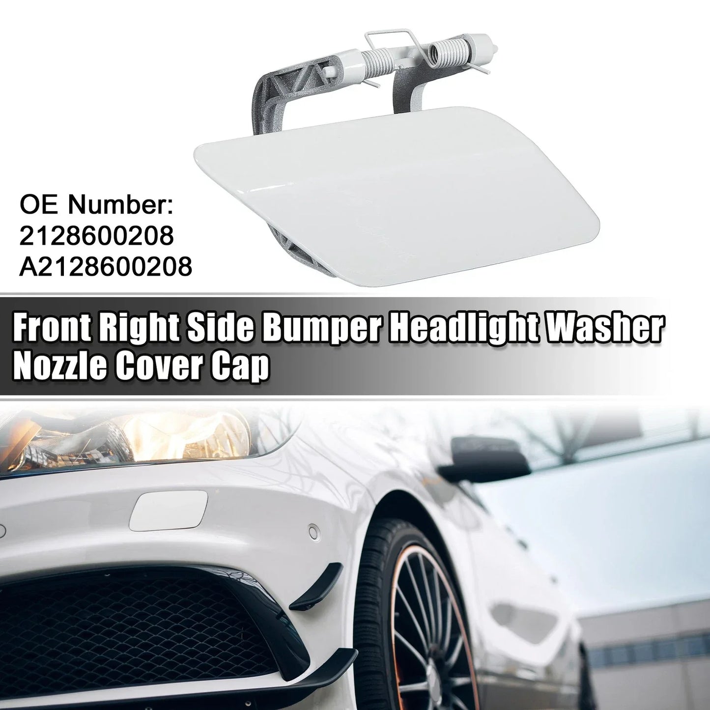 Front Right Bumper Washer Nozzle Cover for Mercedes Benz E300 (2017-2023)
