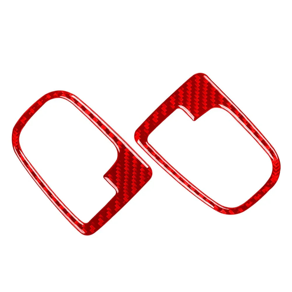 Carbon Fiber Red Interior Door Handle Cover Trim for BMW 3 Series (1991-1999)