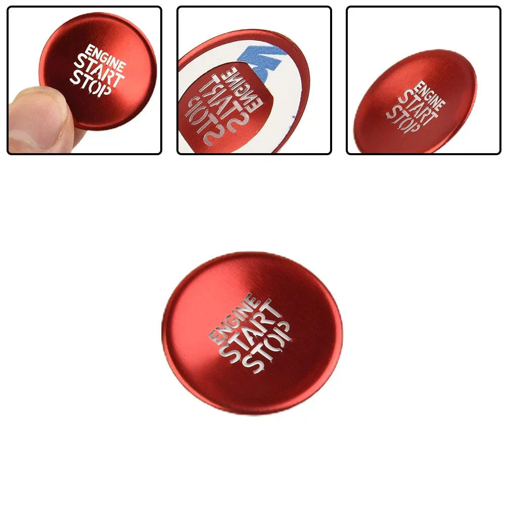 Button Decoration / 1 x Aluminum Alloy Button Engine Red Replacement for Auto