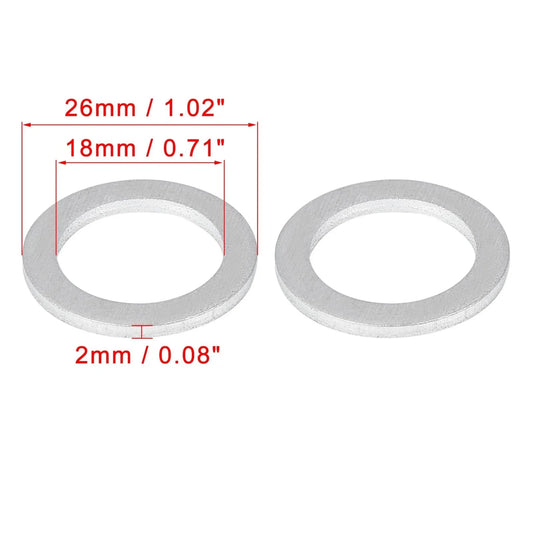 20 x M18 Silver Tone Oil Drain Plug Gaskets for Honda (90471-PX4-000)
