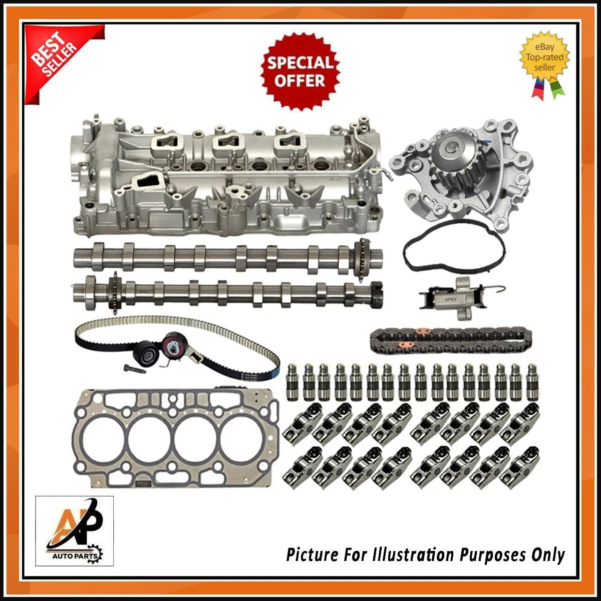 Complete Camshaft Kit with Timing Belt Kit Replacement for Peugeot 1.5 BlueHDi (2017–2020)