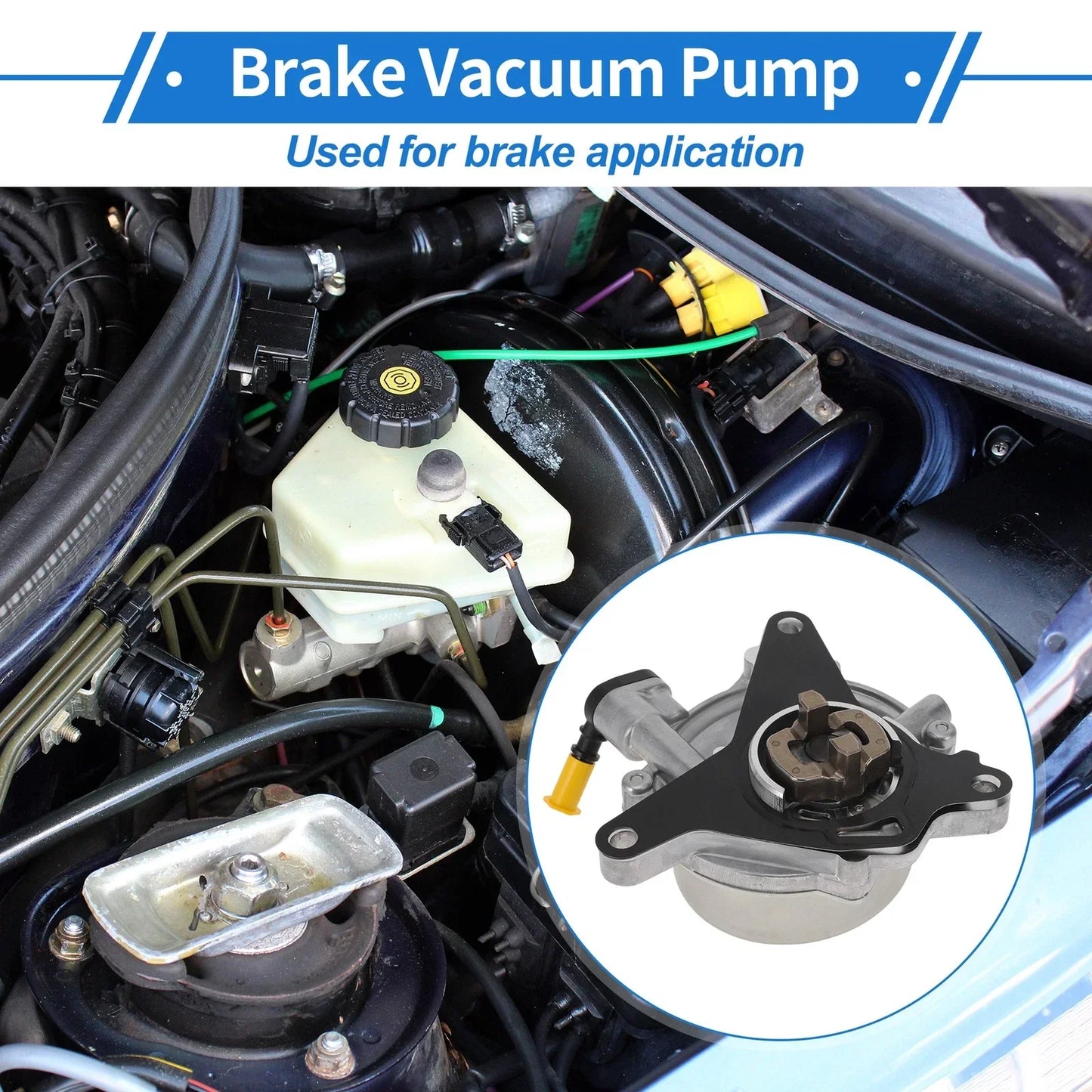 Brake Vacuum Pump for Fiat 500 2012-2019 (2 x No.68120415AA, 68328357AA)