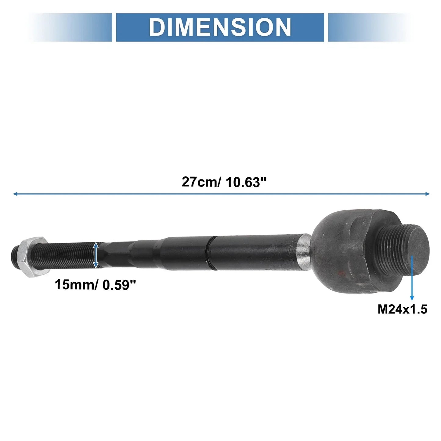 2 x Front Inner Tie Rod End Links for Dodge Dakota, Ram Dakota (2005-2011)