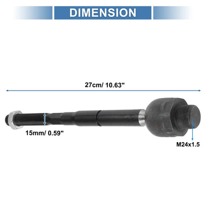 2 x Front Inner Tie Rod End Links for Dodge Dakota, Ram Dakota (2005-2011)