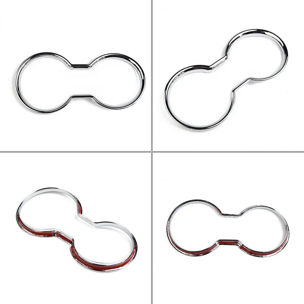 Cup Holder Trim / Silver Water / Chrome Cover Decoration for All Models (2011–2018)