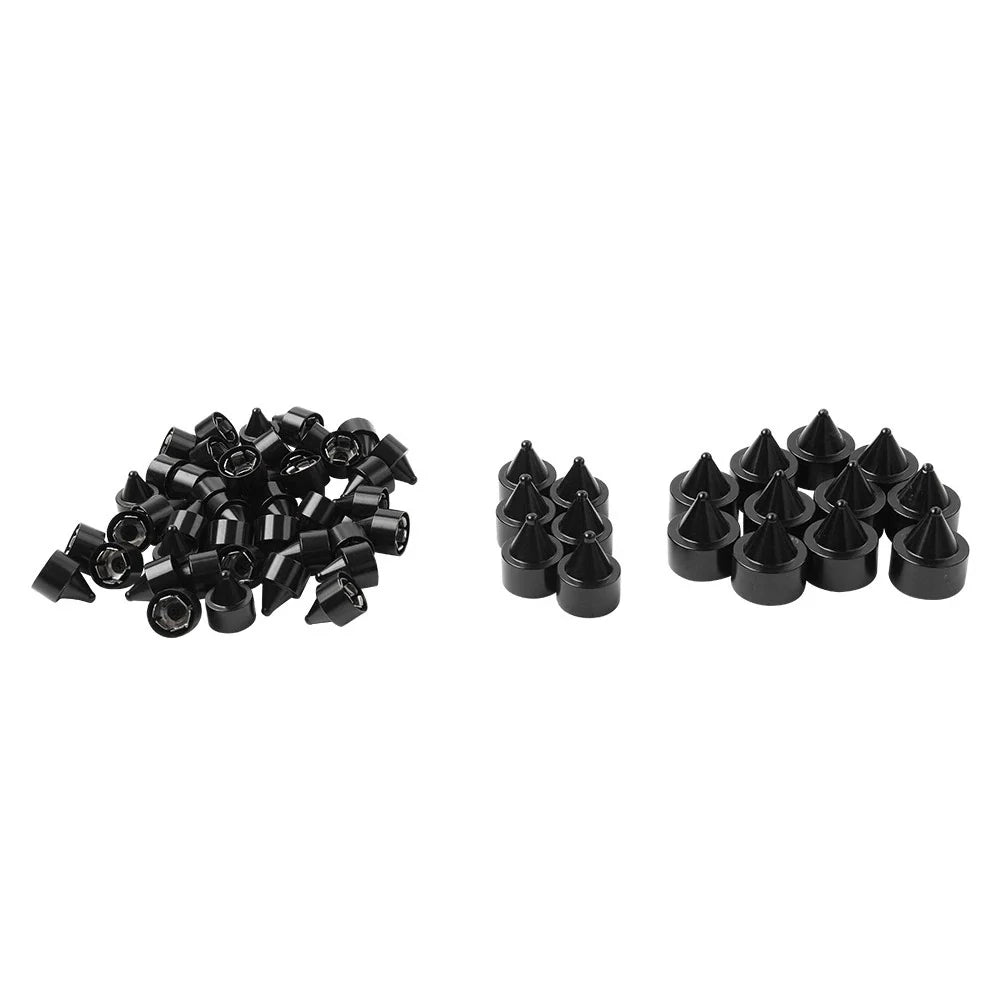 61X Engine Topper Bolt Caps Cover Black for Harley Twin Cam FLH (1999-2006)