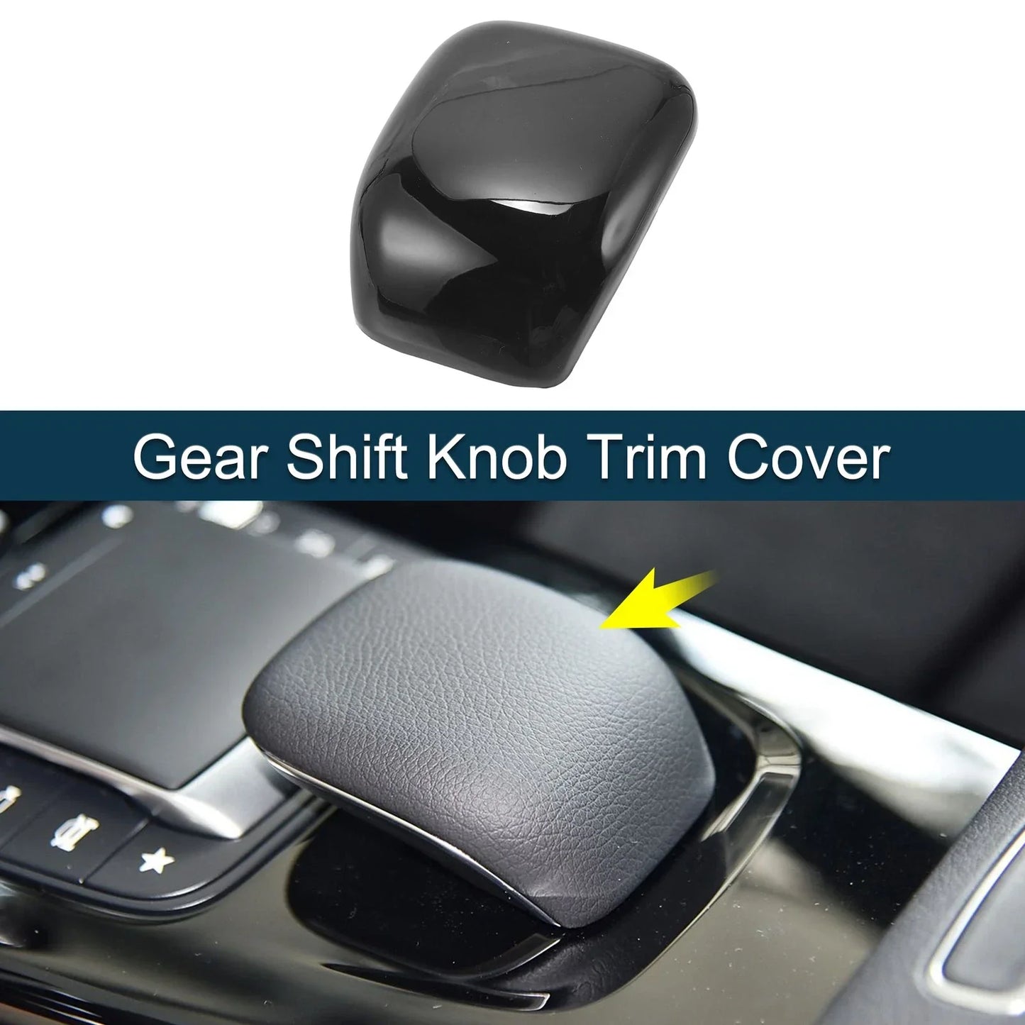 ABS Gear Shift Knob Cover Sticker for Mercedes-Benz A CLA Class (2019-2023)