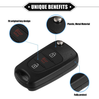 Keyless Entry Remote Key Cover for Hyundai Sonata (No Chip)