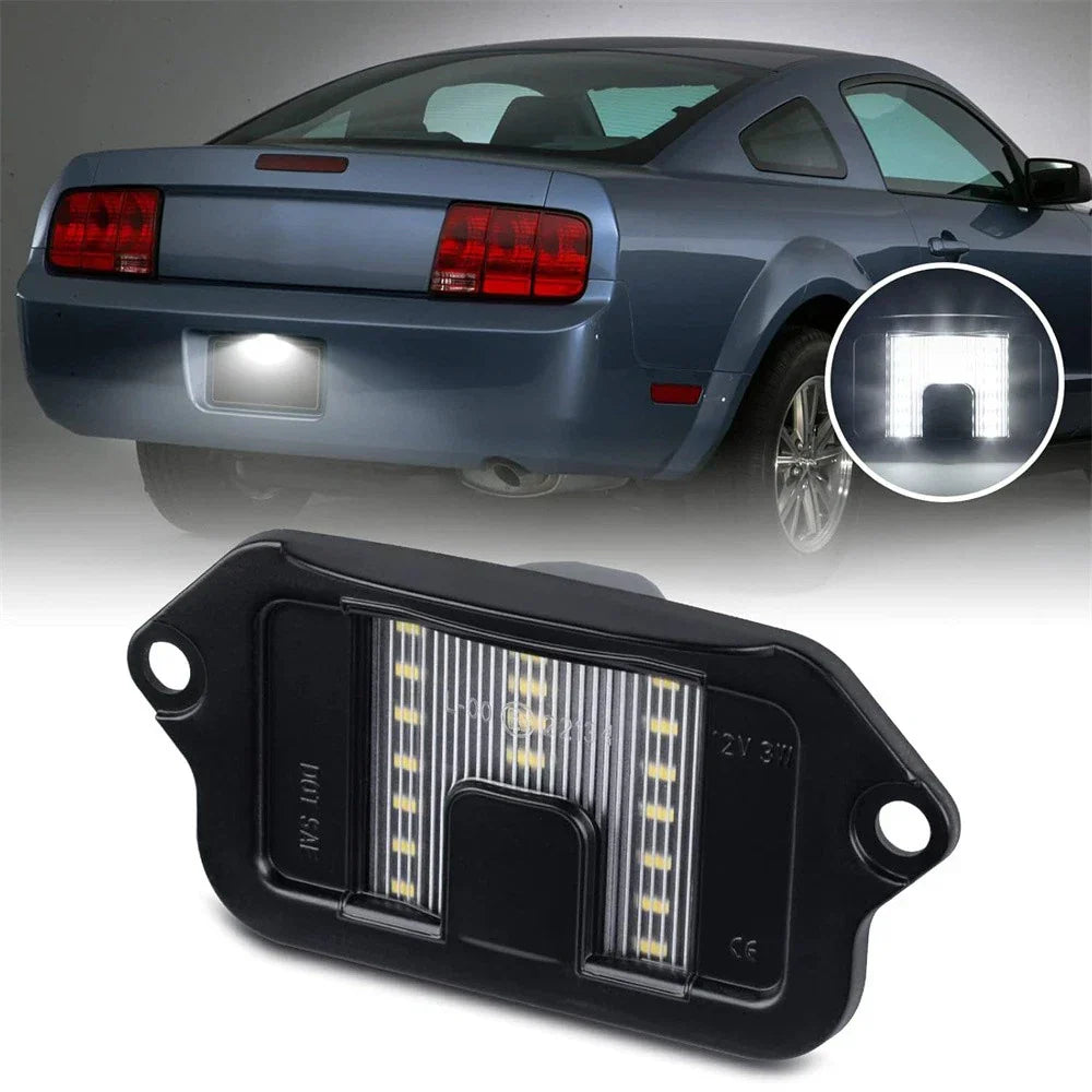 Rear License Plate Light Lamp Upgrade Waterproof for Ford Mustang (2005-2009)