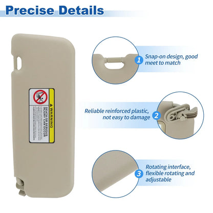 Right Side Sun Visor for Hyundai Accent 2011-2015 - Beige