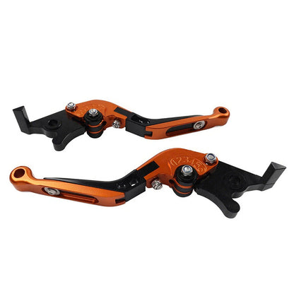 CNC Orange Extendable Brake Clutch Levers for Honda CBR650R CB650F (14-23)