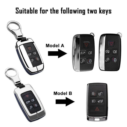 Leather Key Fob Case Cover for Jaguar Land Rover Discovery Range Rover