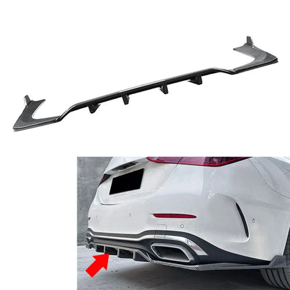 Rear Bumper Spoiler Splitter Lip for Mercedes Benz C Class 2022-2024 3 x Pcs