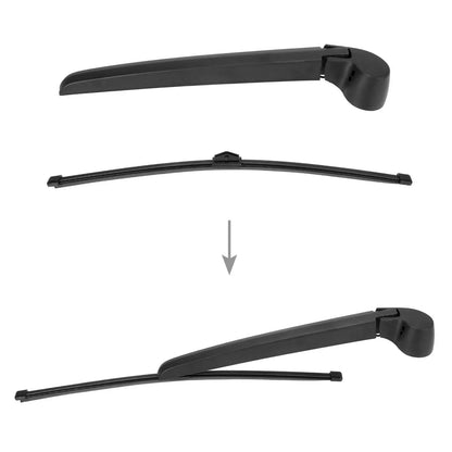 Rear Wiper Blade Arm Set 2 x 350mm for Audi A1 (2010-2020) Black