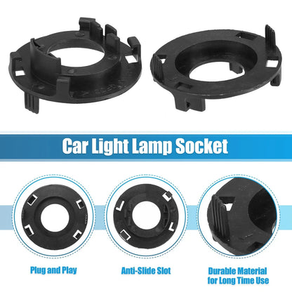 H7 LED Headlight Bulb Retainers 2 x Holders for Hyundai Mistra (2017)