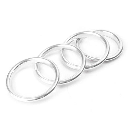 4 x Silver Interior Air Vent Outlet Ring Covers for Audi A3 (2012-2019)