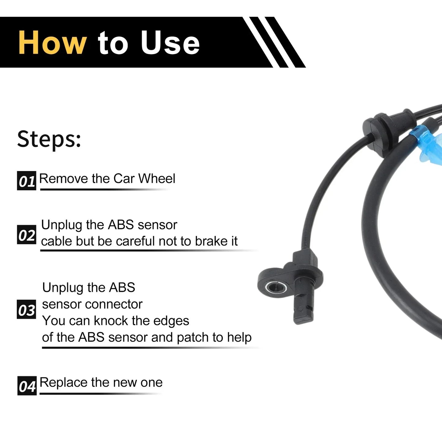 ABS Wheel Speed Sensor for Honda Fit (2009-2013) Rear Right