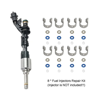 8PCS Fuel Injector Repair Seal Kit for Range Rover, Jaguar 5.0L (2010-2012)