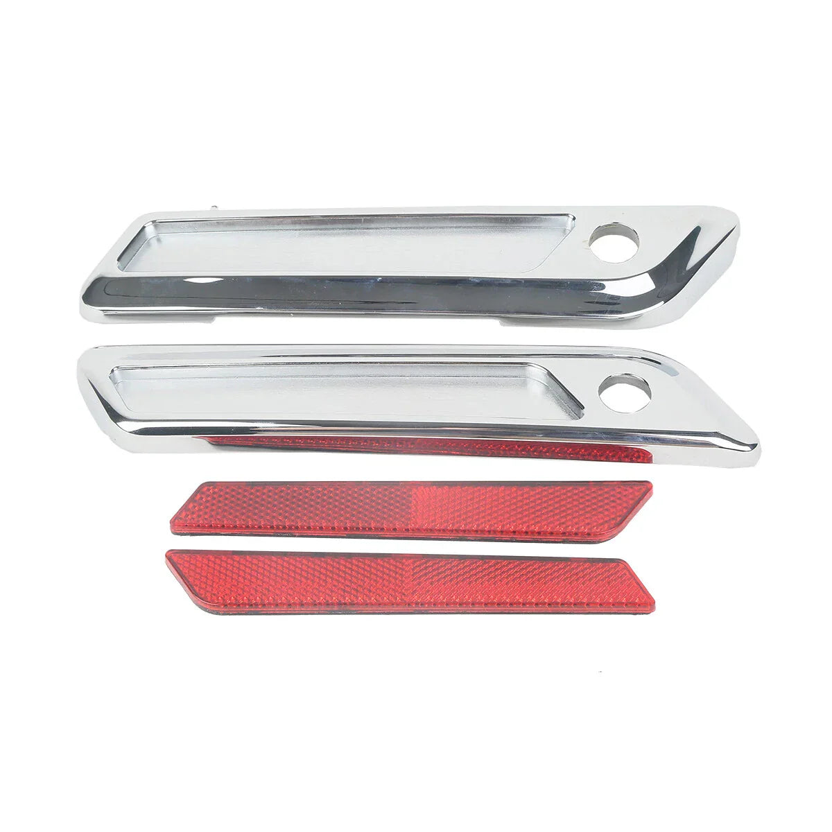 Black/Chrome Saddlebag Latches Covers for Harley Touring (2014-2023)