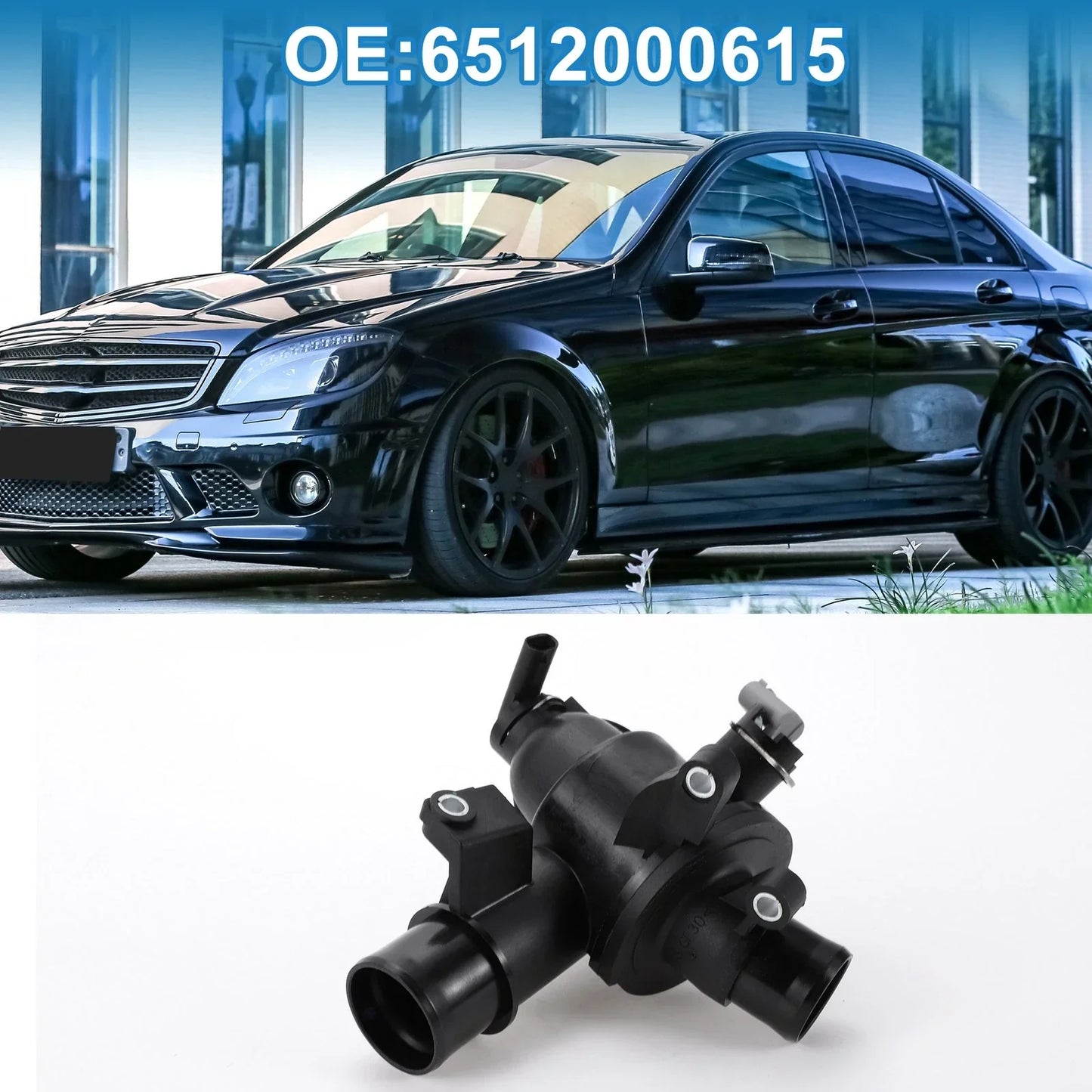 Engine Coolant Thermostat Housing for Mercedes-Benz W204 W205 W212 W166 (2008-2020)