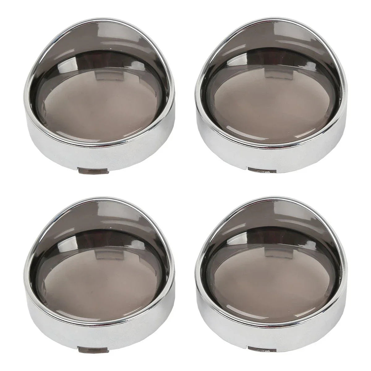 Smoke Lens Turn Signal Light Trim Ring Visors Bezels for Harley Touring Dyna