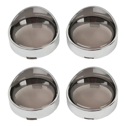 Smoke Lens Turn Signal Light Trim Ring Visors Bezels for Harley Touring Dyna