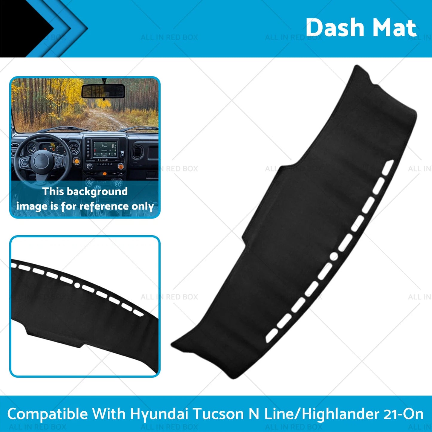 Dash Mat Microfiber Leather for Tucson N Line/Highlander N Line (2021-On)