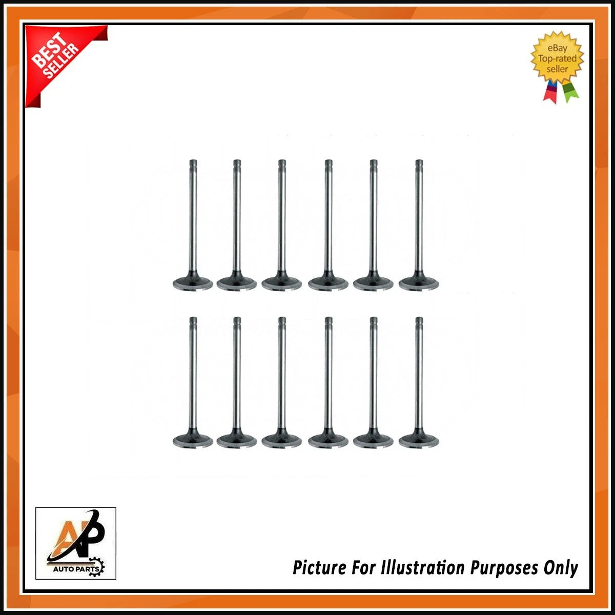 Engine Inlet Valves Replacement Set for Land Rover Jaguar 3.0 306DT (12-Pack)