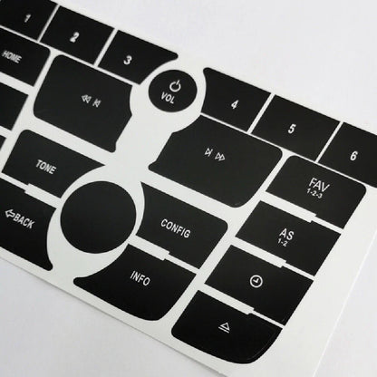 Black Radio Audio Button Decal Sticker for Buick Verano, Encore (2012-2015)