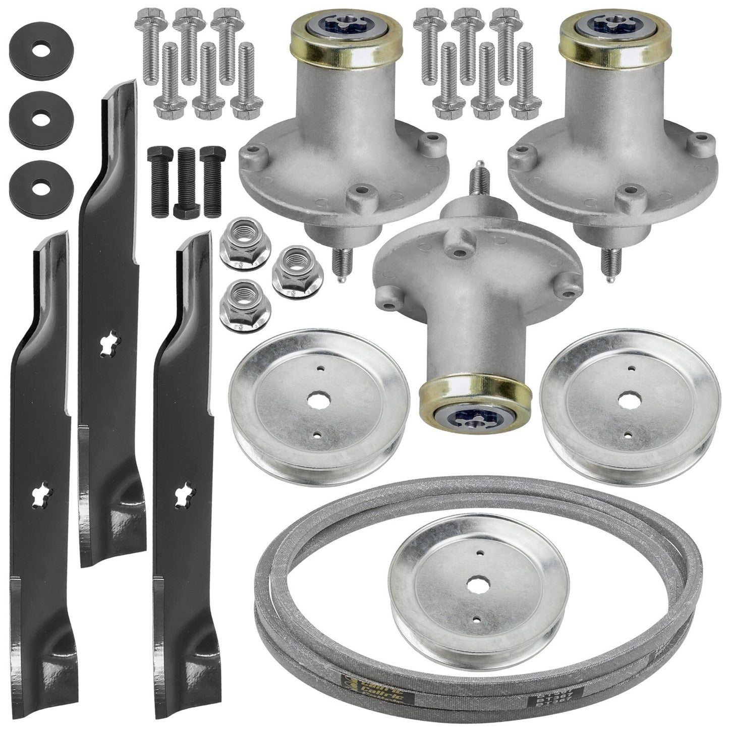 Deck Spindle Belt Blade Pulley Kit for Husqvarna EZ4824 (2007–2015)