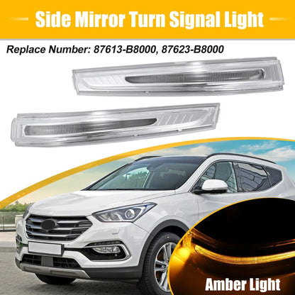 Left Right Side Mirror Turn Signal Lights for Hyundai Santa Fe (2014-2019)