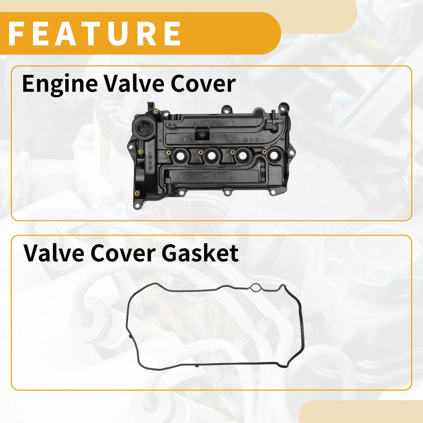 Engine Valve Cover with Gasket for Honda Accord (2018-2024) 1 Set