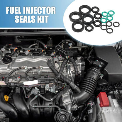 Fuel Injector O-Rings Seals for Honda Accord Civic (1988-2002) - 4 x Rubber Black
