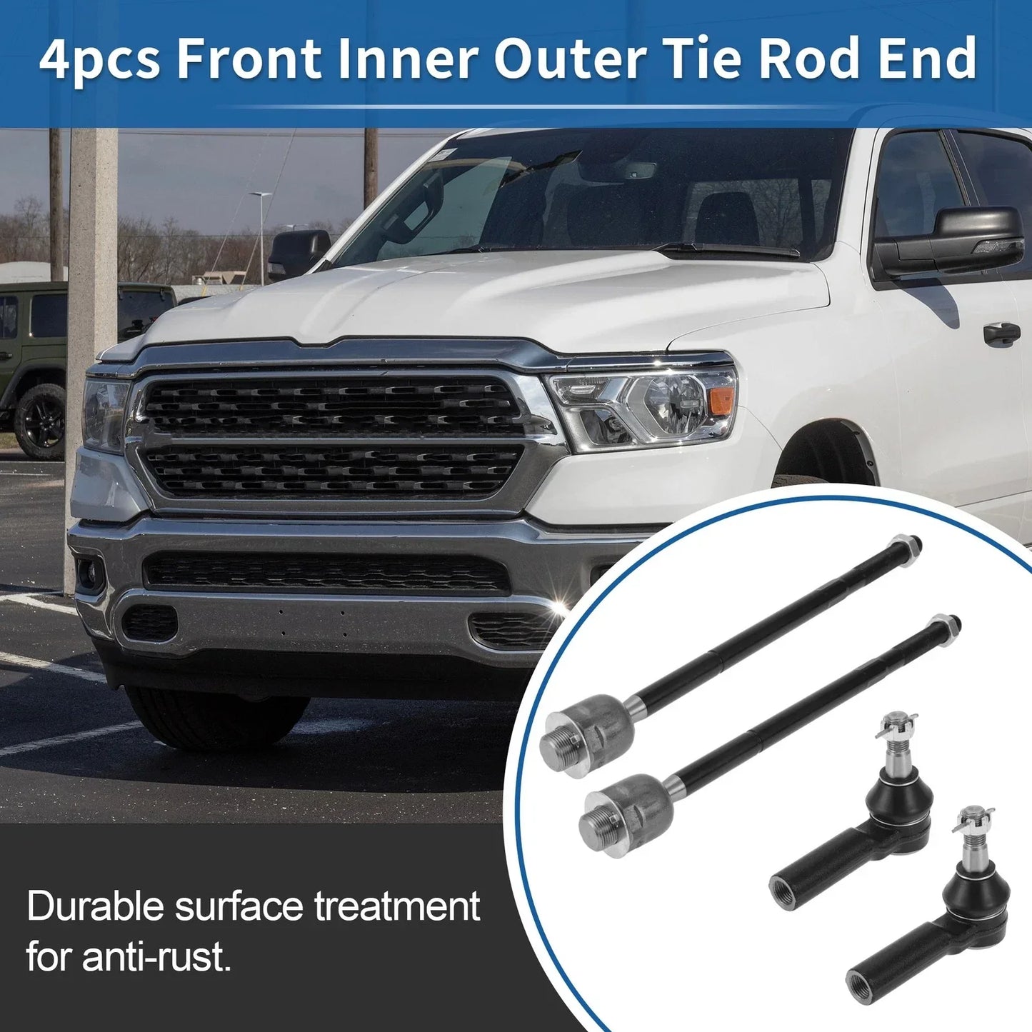 4pcs Tie Rod End Links for Dodge Ram 1500 (2011-2015)