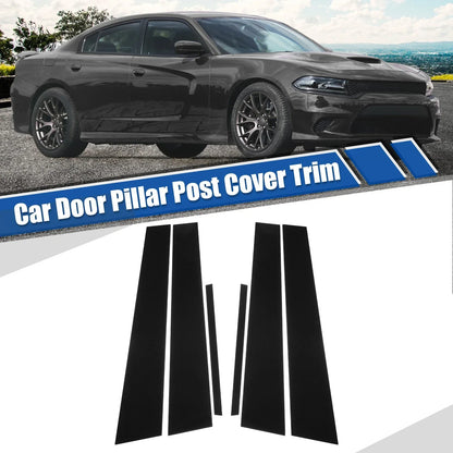 Glossy Black Car Door Window Pillar Posts Covers for Dodge Charger (2011-2021)