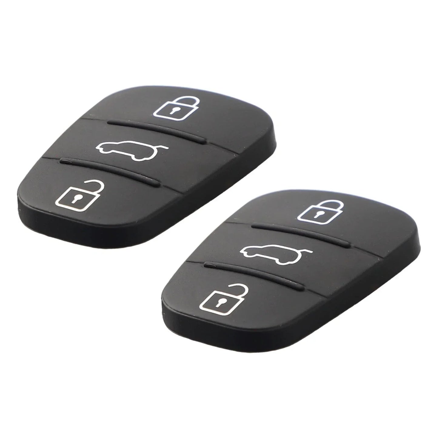 2 x Black Rubber Shell for Hyundai I10 I20 I30 Remote Car Key (3 Buttons)