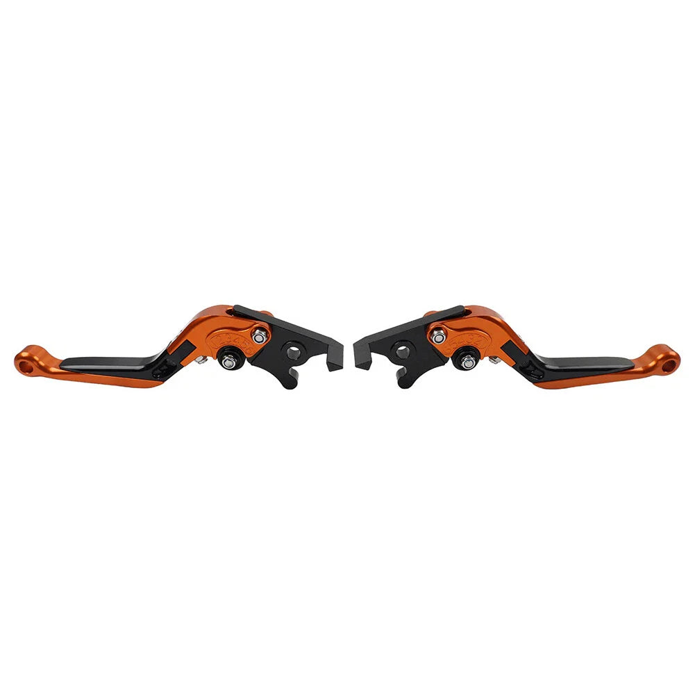 Extendable Brake Clutch Levers  Orange for Kawasaki Ninja 650R ER6F ER6N
