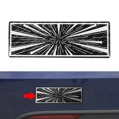 Car Time Space Badge Tunnel Trunk Decal for Tesla Model 3, Model Y, Model X
