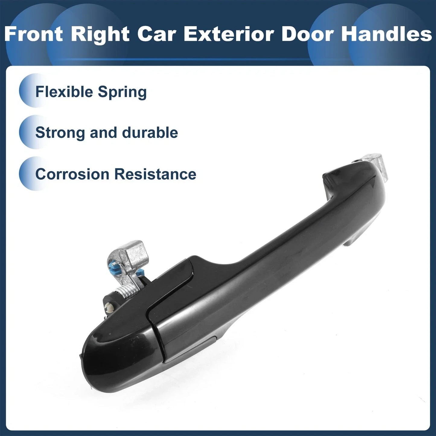Front Right Door Handle for Honda Accord 2003-2007 - Black Exterior Handle