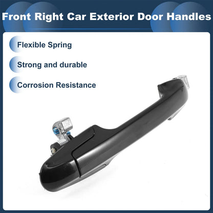 Front Right Door Handle for Honda Accord 2003-2007 - Black Exterior Handle