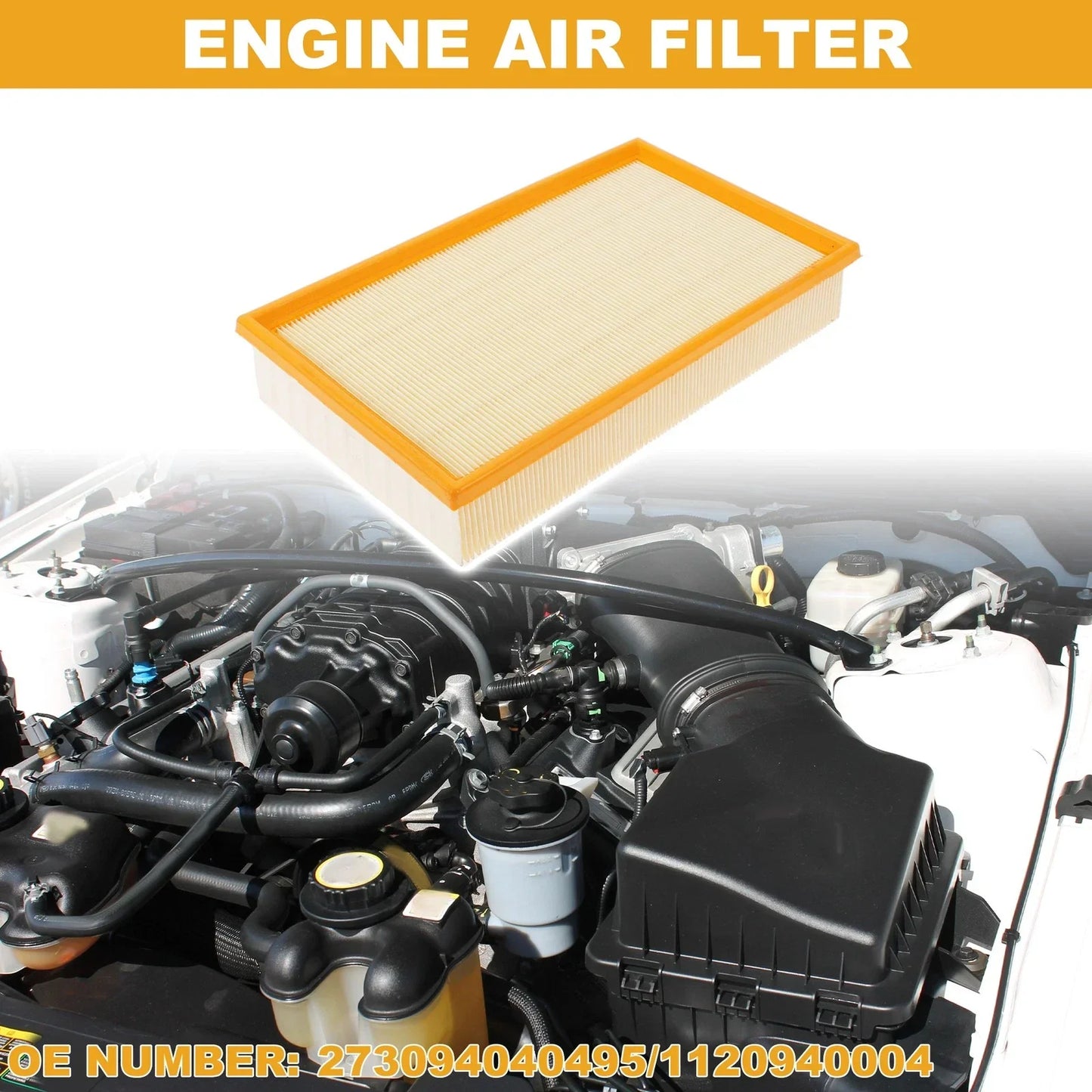 Car Engine Air Filter for Mercedes-Benz C300 (2008-2012) 1 x Filter