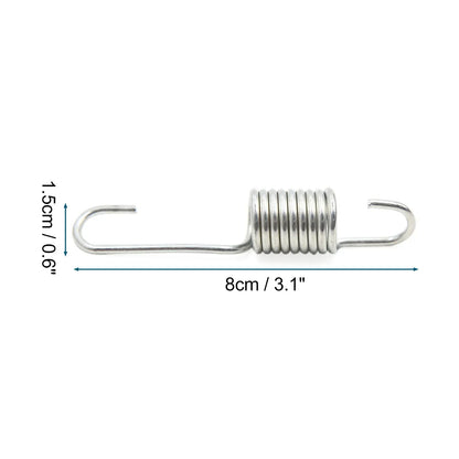 2 x 8cm Silver Tone Motorcycle Brake Pedal Return Springs for CG125
