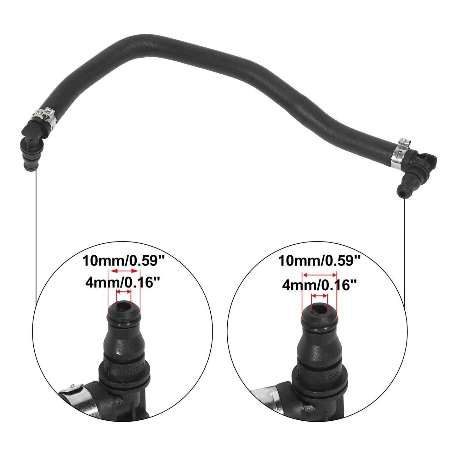 Radiator Vent Hose for Mercedes-Benz C250 2012-2015 Rubber Replacement
