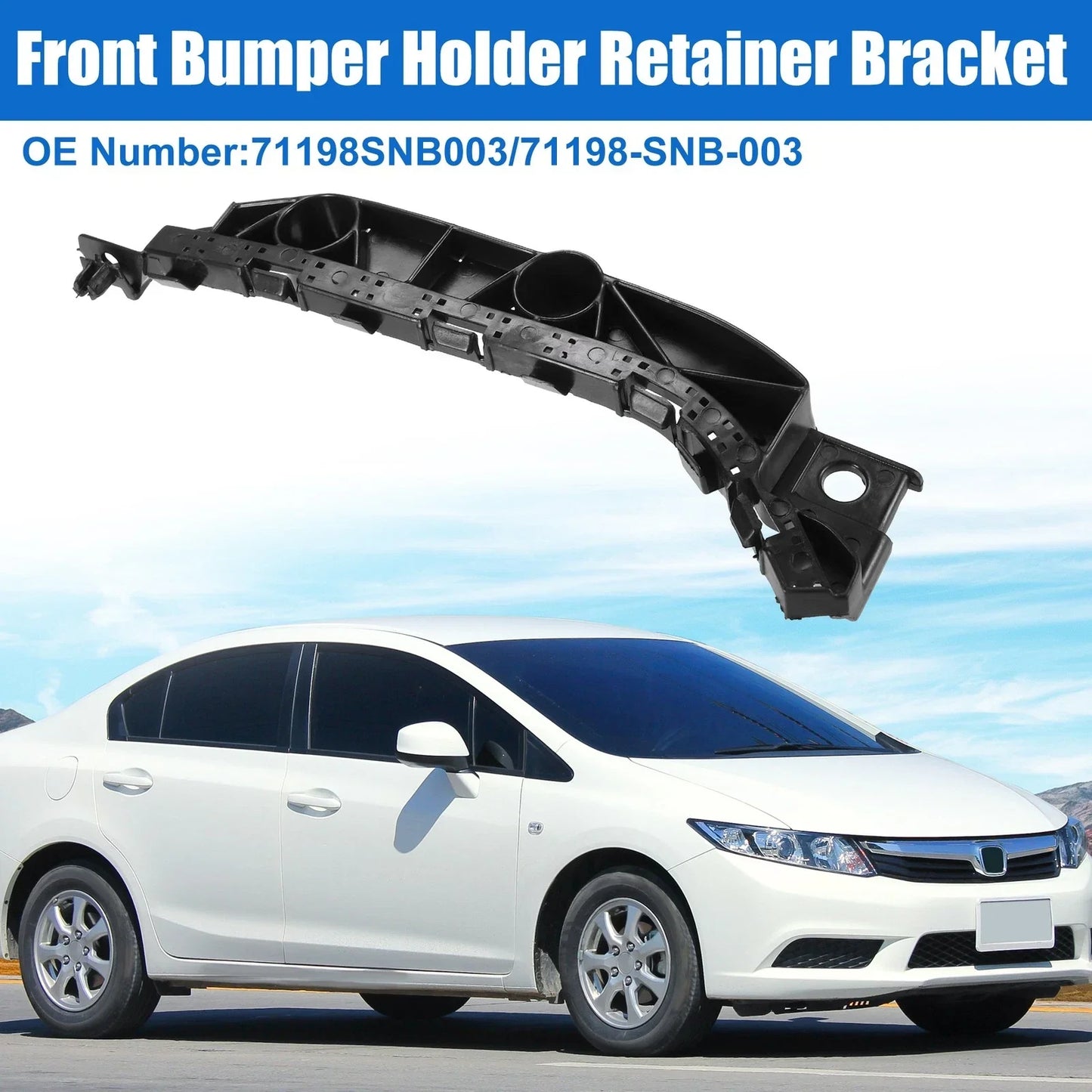 Left Side Front Bumper Mounting Support Bracket for Honda Civic (2005-2011)