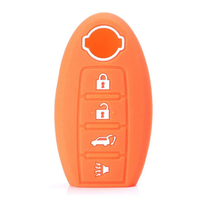 Orange Silicone Smart Key Fob Shell Cover for Nissan 370Z, Altima (2009-2022)