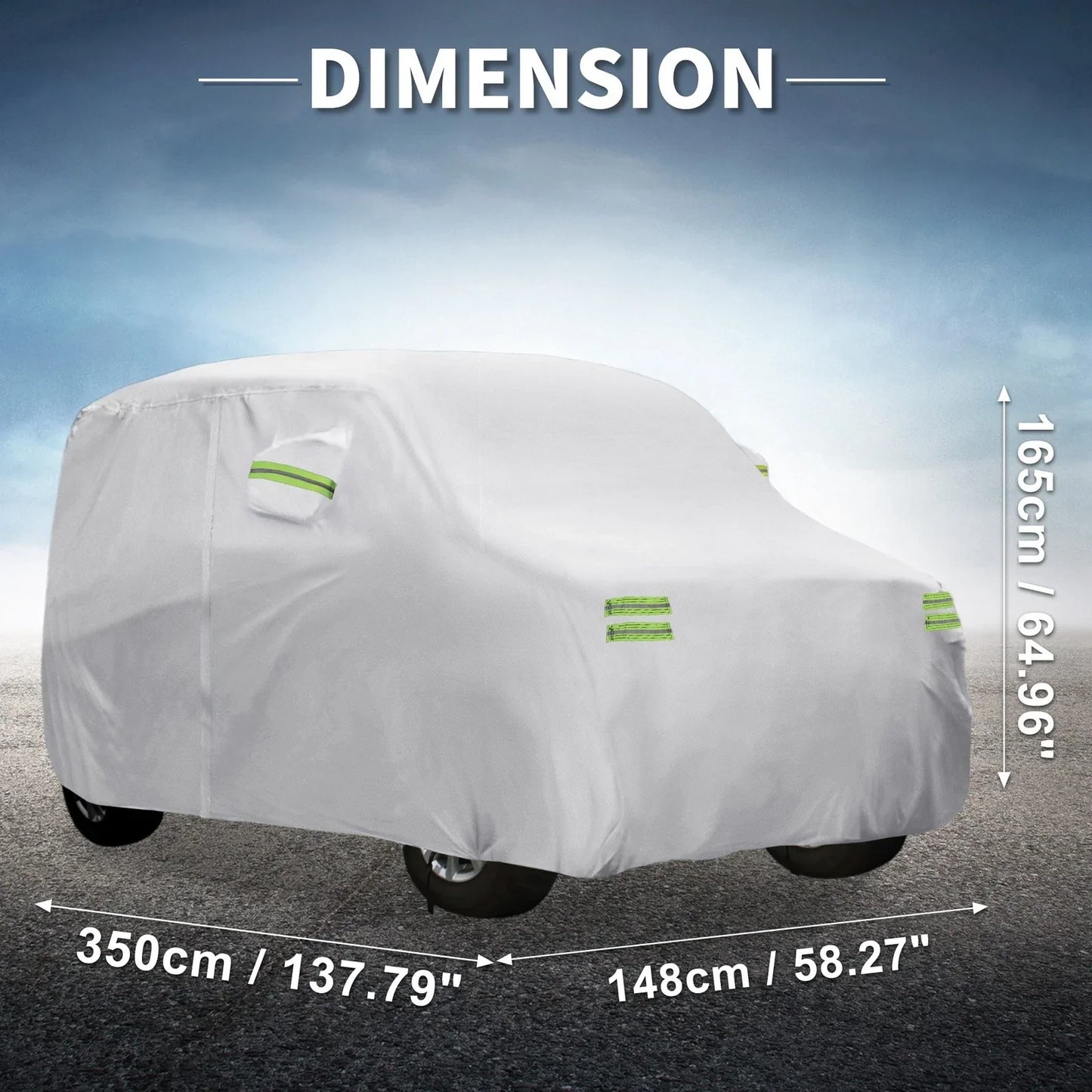 Waterproof Car Cover for Honda N-BOX Silver Tone 350x148x165cm (2012-2020)